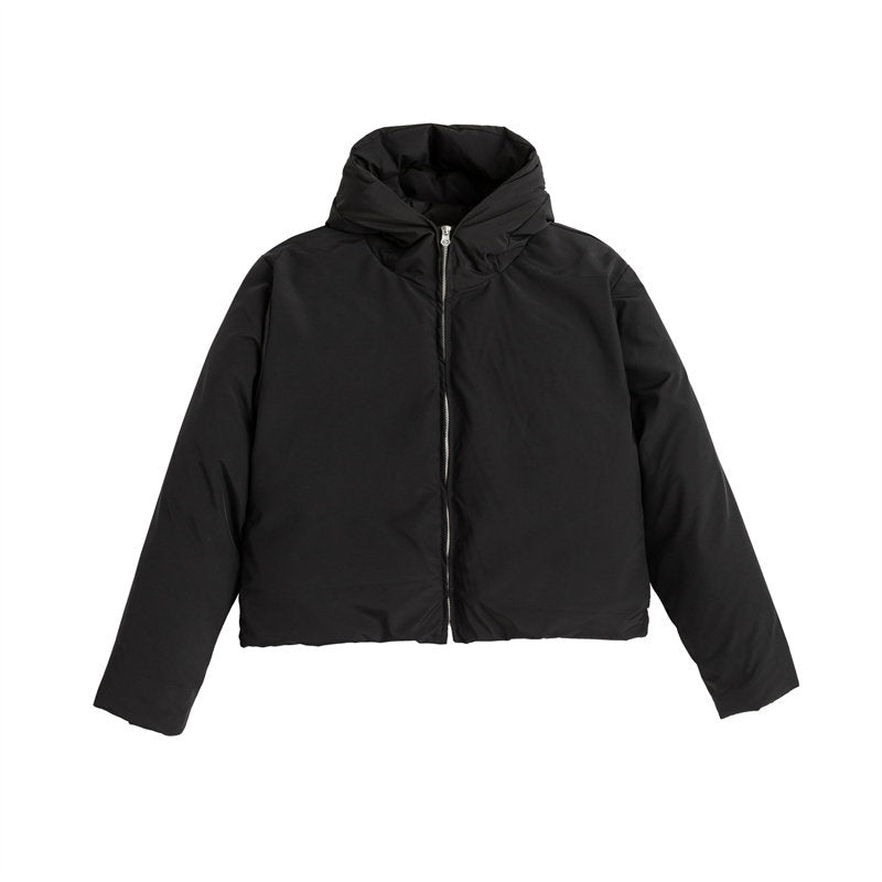 FRKM SCD FW Unisex Short Hooded Solid Color Super Thick All-Match Down Jacket - OLAF.