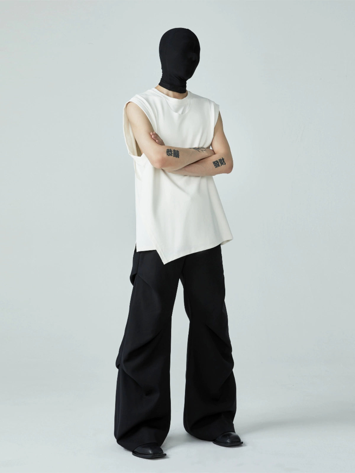 FRKM SCD deconstructed loose asymmetric sleeveless vest- CARTER.