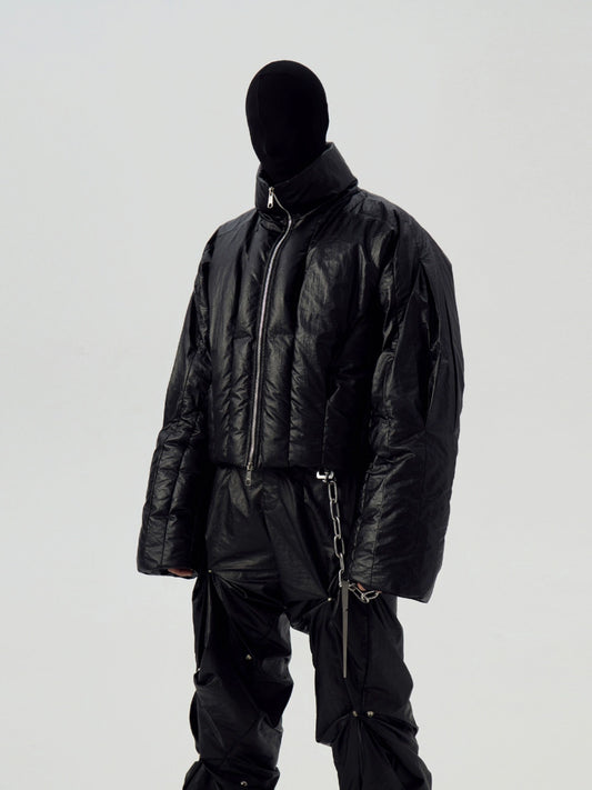 FRKM SCD Three-proof Coated Stand Collar Duck Down Short Jacket - VARIA.