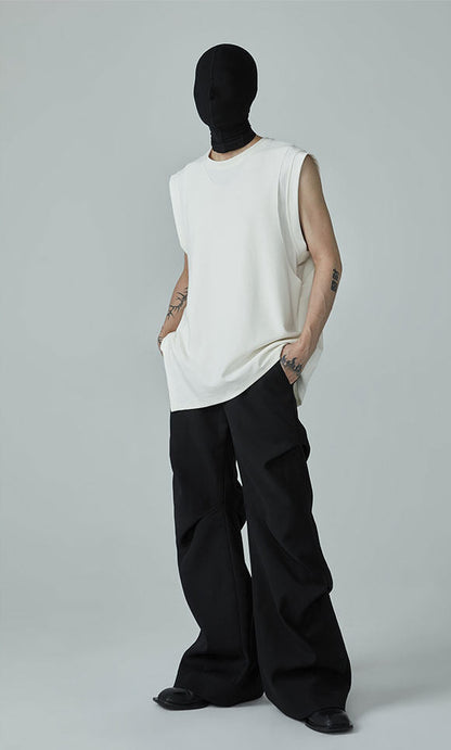 FRKM SCD deconstructed loose asymmetric sleeveless vest- CARTER.