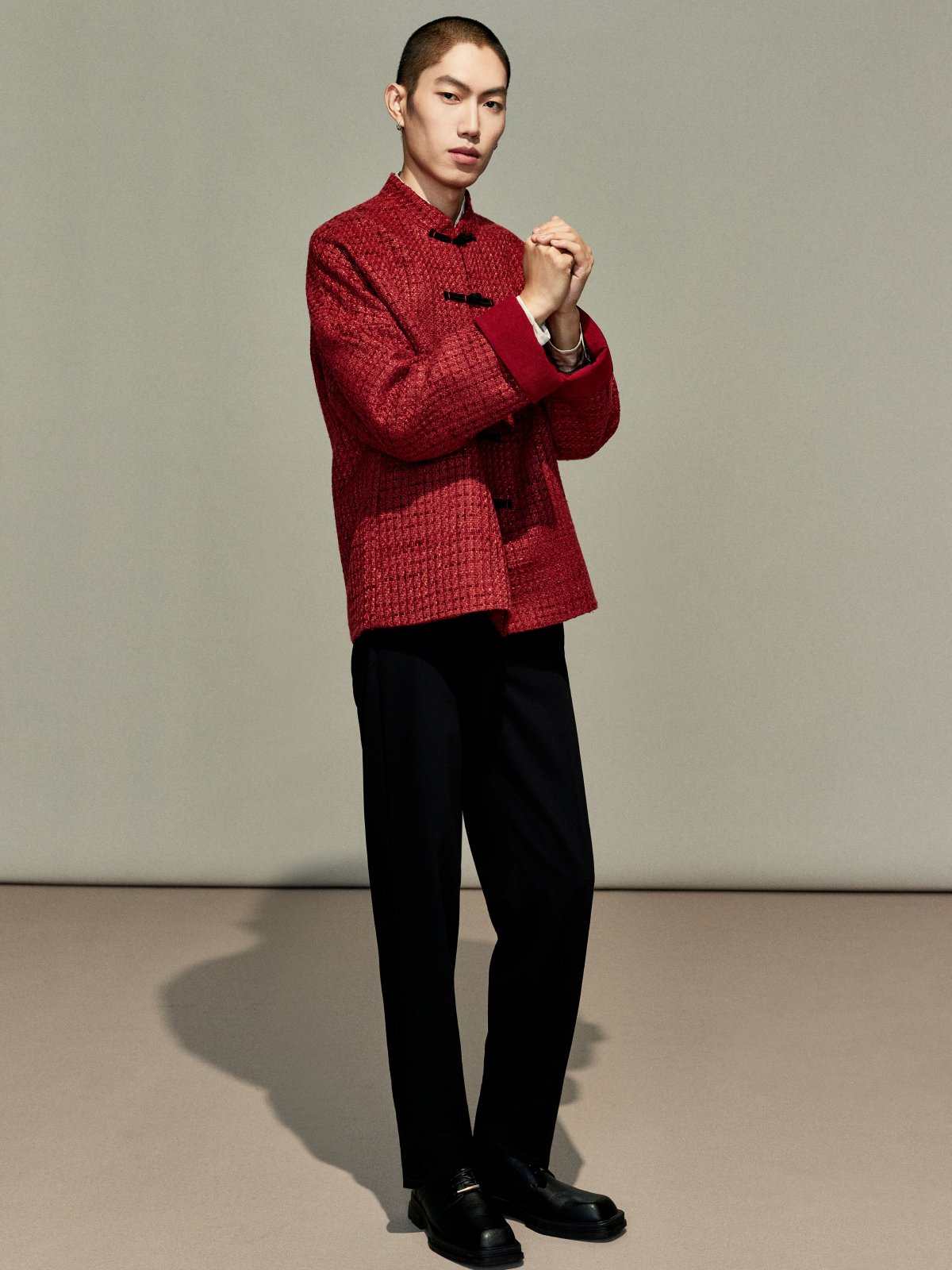 OWNLIFE Tang tweed buckle high end coat  - KENDY.