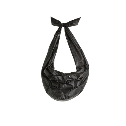 FRKM SCD  with Hand Stud Encrusting and Pleating Crossbody Bag - ICON.