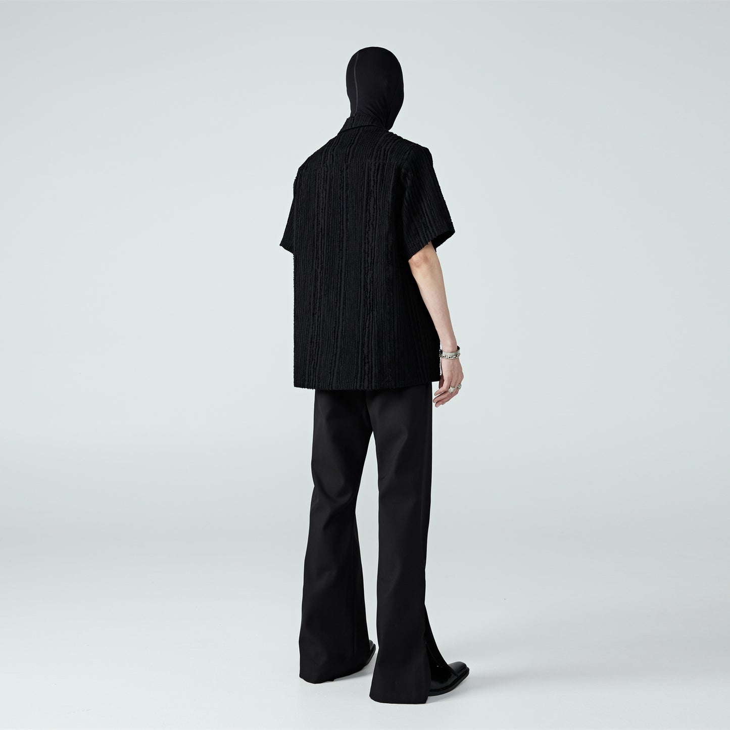 FRKM SCD Fleece panels/raw fringe Short sleeve shirt T-shirt - EDEN.