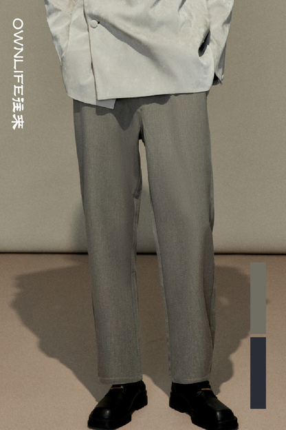 OWNLIFE elasticated waist slim straight pants - CHRISSY.