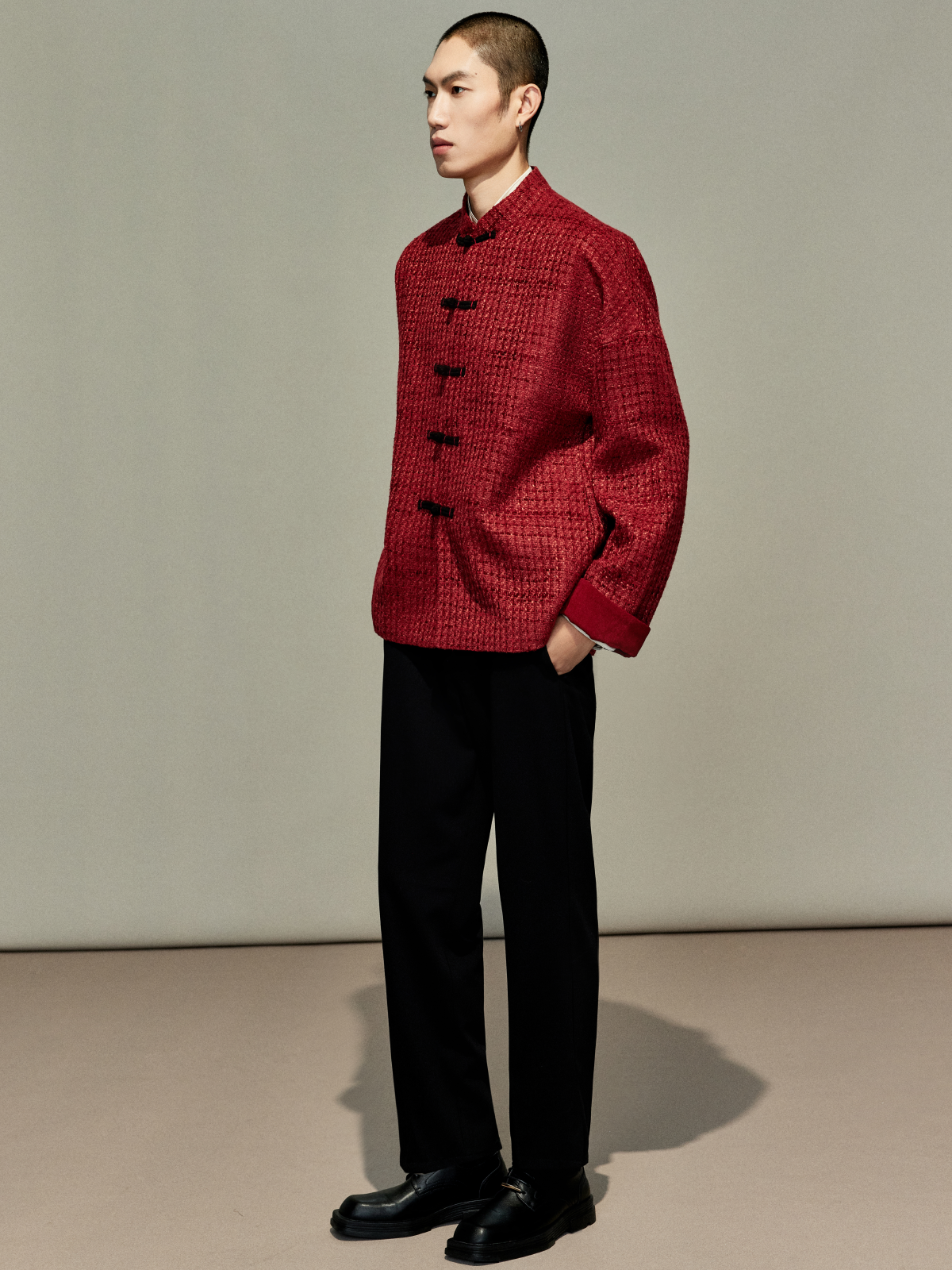 OWNLIFE Tang tweed buckle high end coat  - KENDY.