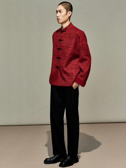 OWNLIFE Tang tweed buckle high end coat  - KENDY.