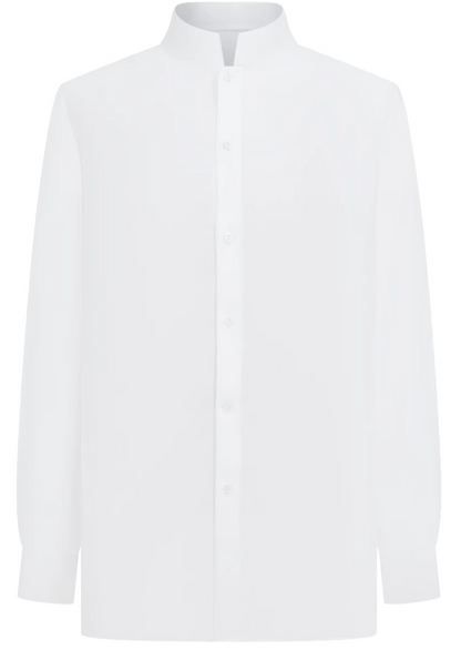 OWNLIFE Stand-up Collar Bamboo Fiber Shell Buckle Shirt - AURA.