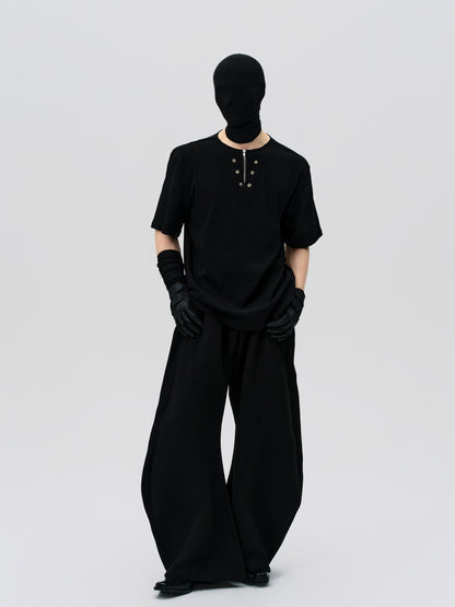 FRKM SCD Stitched V-Neck Deconstructed Ice Short Sleeve T-Shirt - QUOTA.