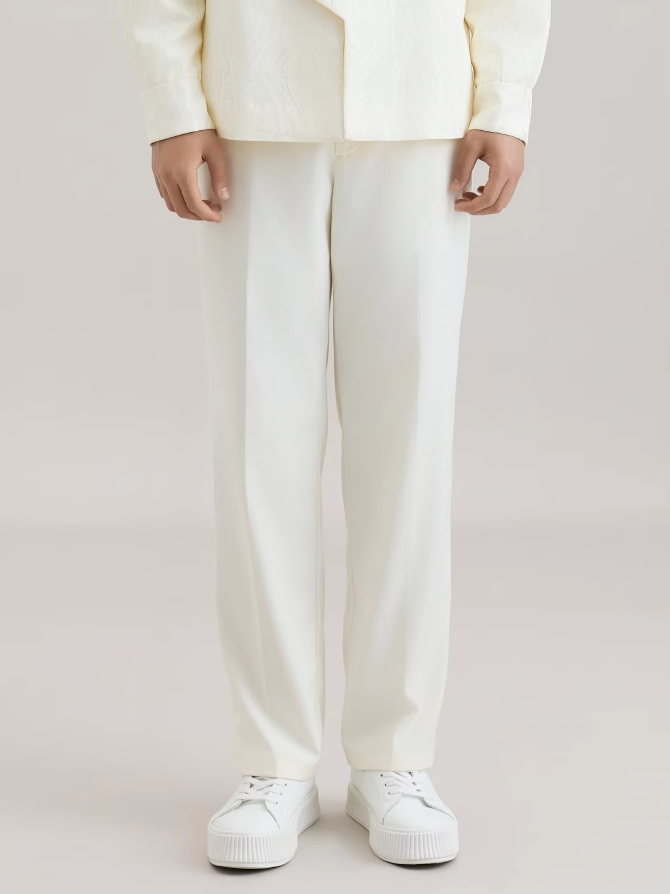 OWNLIFE white straight-leg stretchy pants - CHRIS.