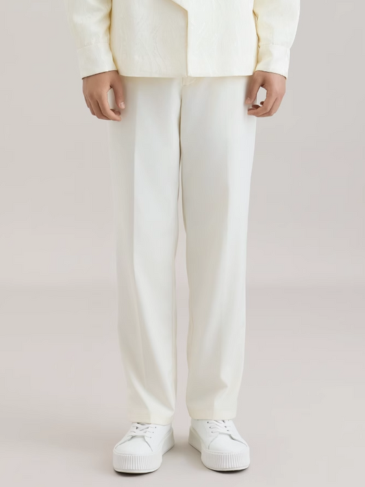 OWNLIFE white straight-leg stretchy pants - CHRIS.