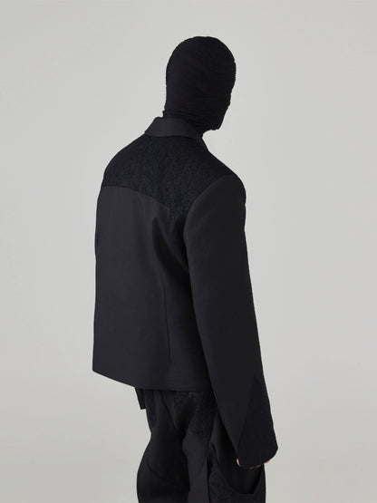 FRKM SCD Lace Panels Irregular Casual Slim Fit Blazer and Pant Set - NARA.