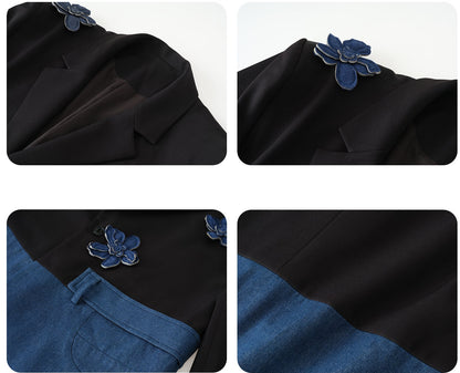 JIECHI Naraku Flower splicing loose men's suit- EAMON.