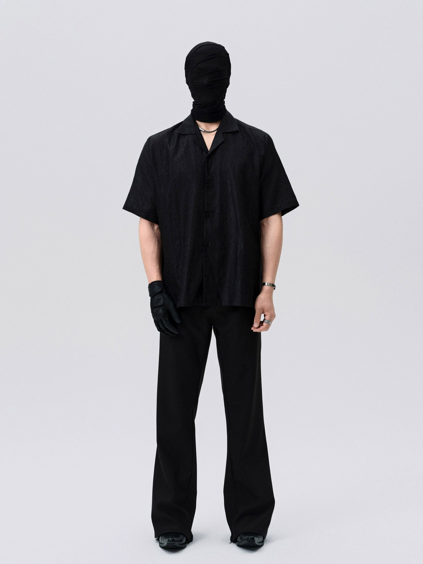 FRKM SCD Memory Silk Snake Print Pleated Loose Short Sleeve Shirt- RILEY.