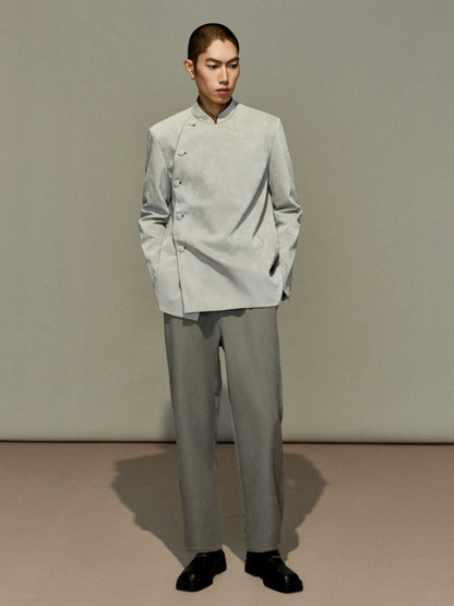 OWNLIFE stand-up collar leather jacket - CHRIS.