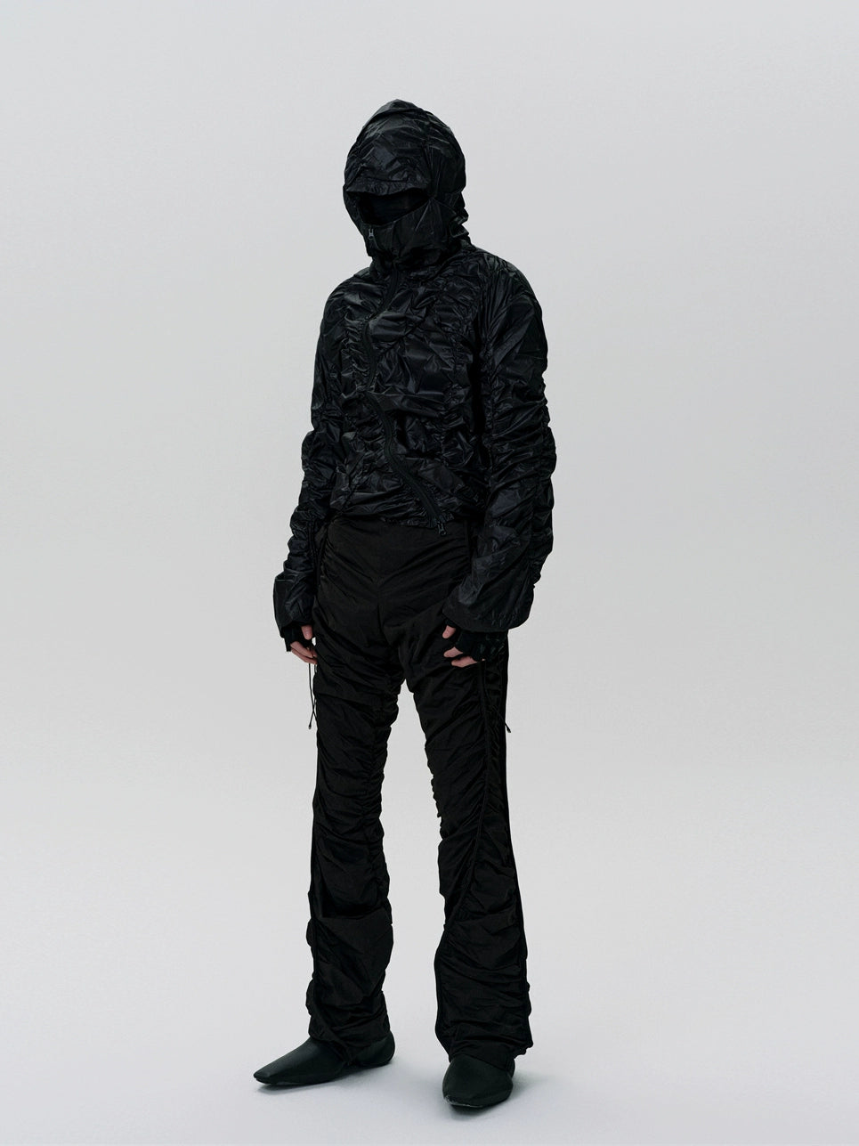 FRKM SCD Ruffled Sweatshirt Pleated hoodie and Pant Set - AALIYAH.
