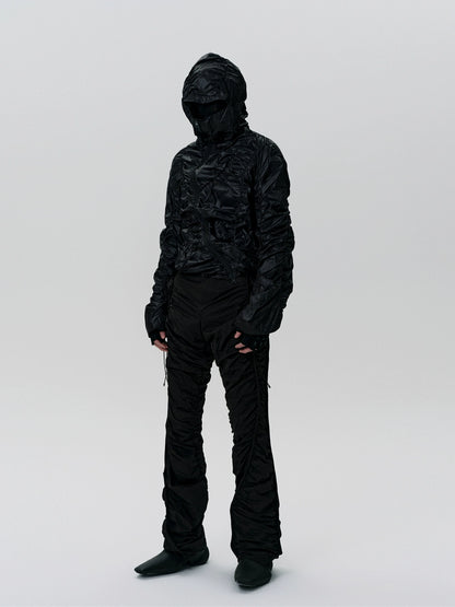 FRKM SCD Ruffled Sweatshirt Pleated hoodie and Pant Set - AALIYAH.
