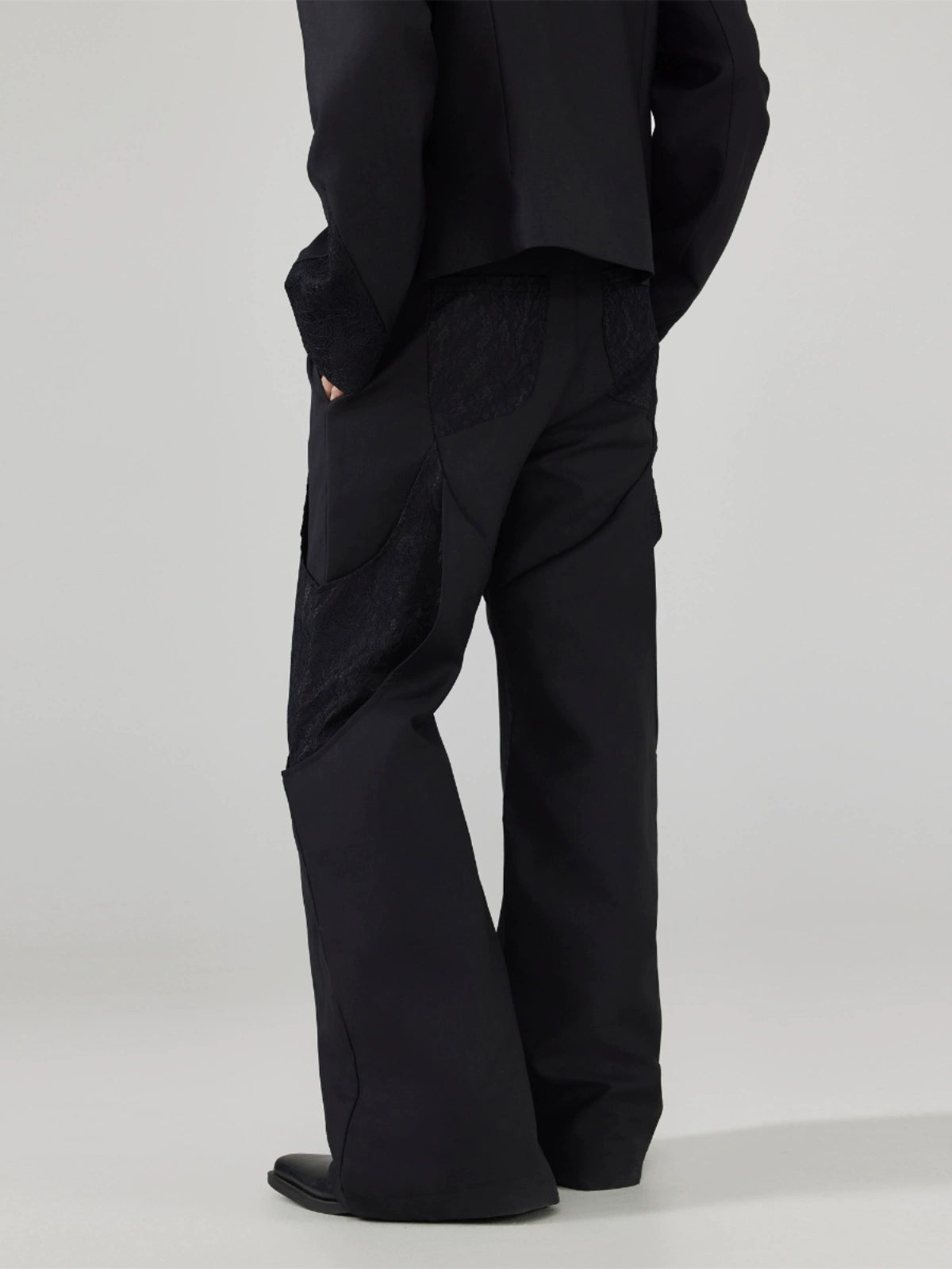 FRKM SCD Deconstructed Black Slightly Flared Pants and Suit Set - OMAR.