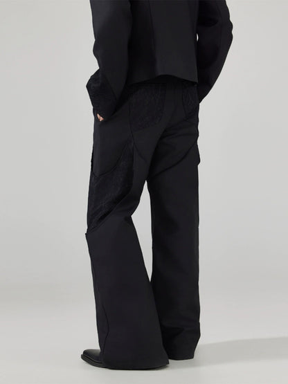 FRKM SCD Deconstructed Black Slightly Flared Pants and Suit Set - OMAR.