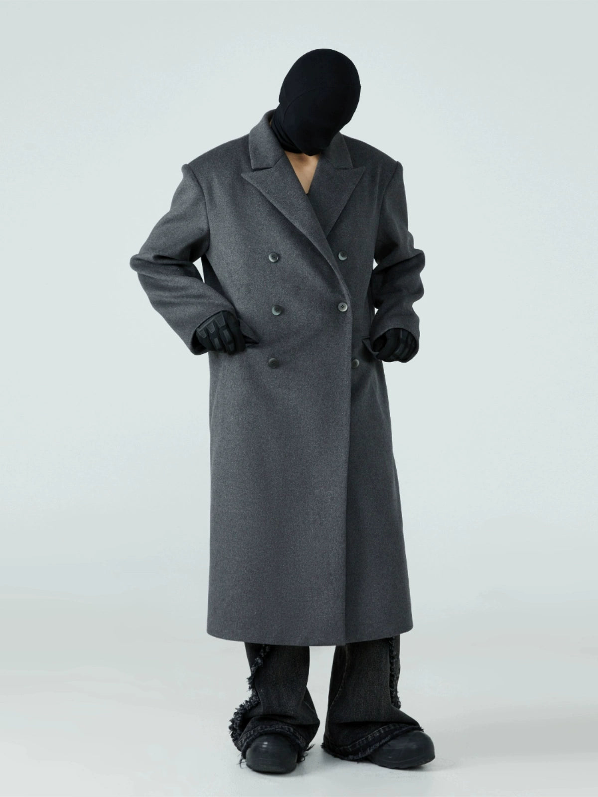 FRKM SCD Double Breasted Cashmere Thickened Wool Midi Jacket - NONNY.