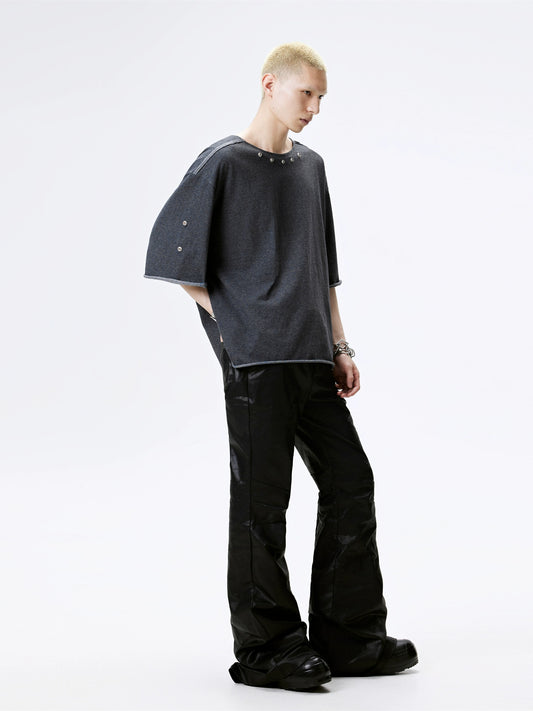 FRKM SCD Dolman Sleeve glide five-quarter Rolled edges T-Shirt - DEXTER.