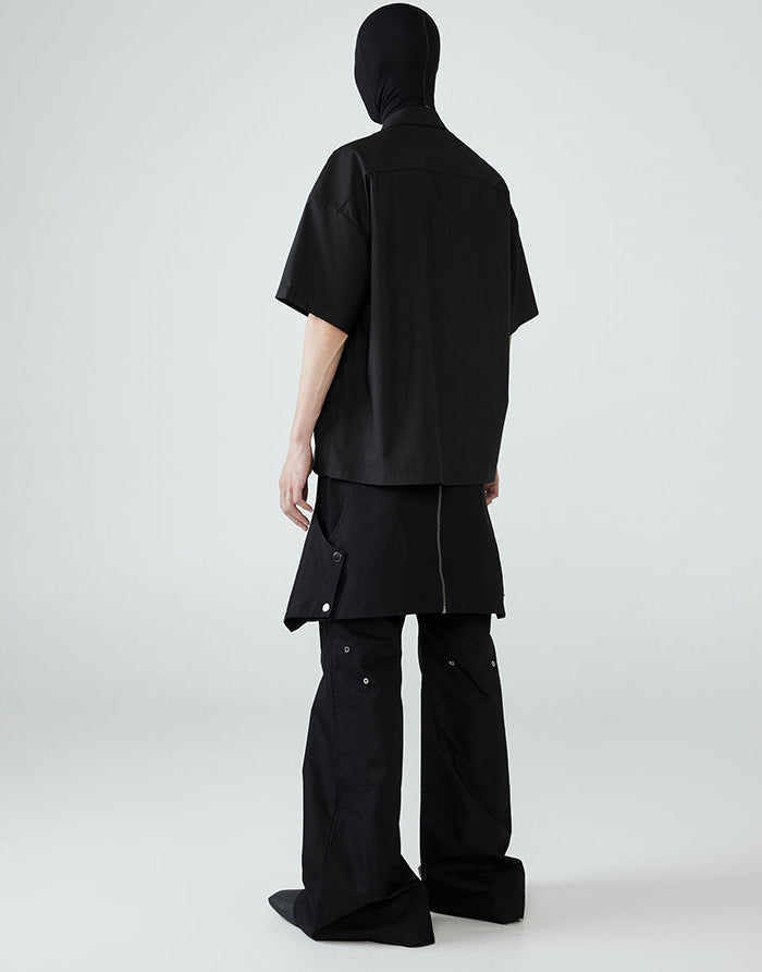 FRKM SCD  quilted panel cut/deconstructed Short sleeve shirt - CHARITY.