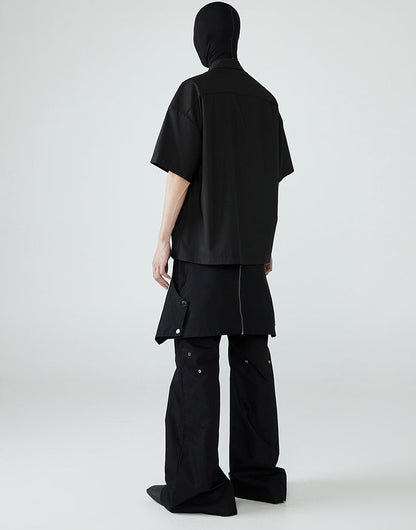 FRKM SCD  quilted panel cut/deconstructed Short sleeve shirt - CHARITY.