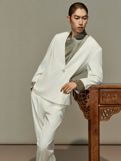 OWNLIFE worsted wool turn-sleeve casual suit - WILLIE.