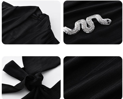 JIECHI  loose silhouette long sleeve wrap top - CALVIN.