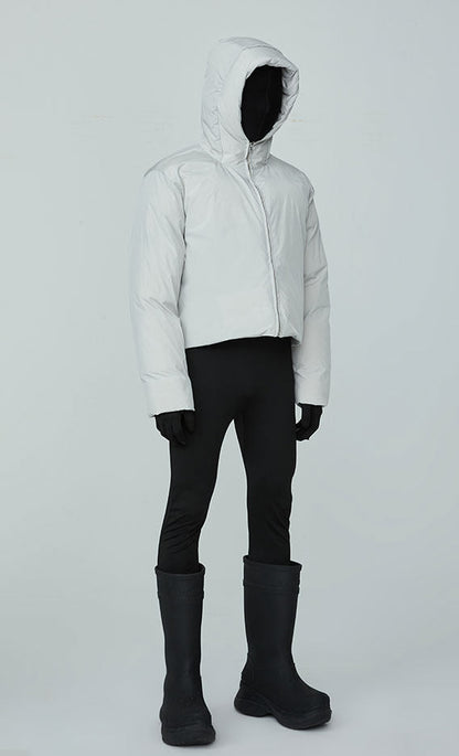 FRKM SCD FW Unisex Short Hooded Solid Color Super Thick All-Match Down Jacket - OLAF.