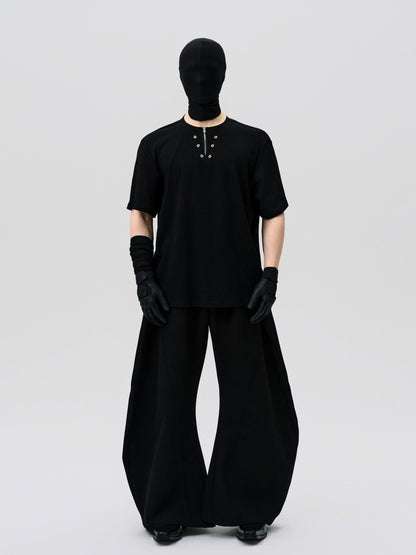 FRKM SCD Stitched V-Neck Deconstructed Ice Short Sleeve T-Shirt - QUOTA.