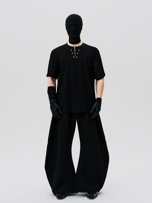 FRKM SCD Stitched V-Neck Deconstructed Ice Short Sleeve T-Shirt - QUOTA.