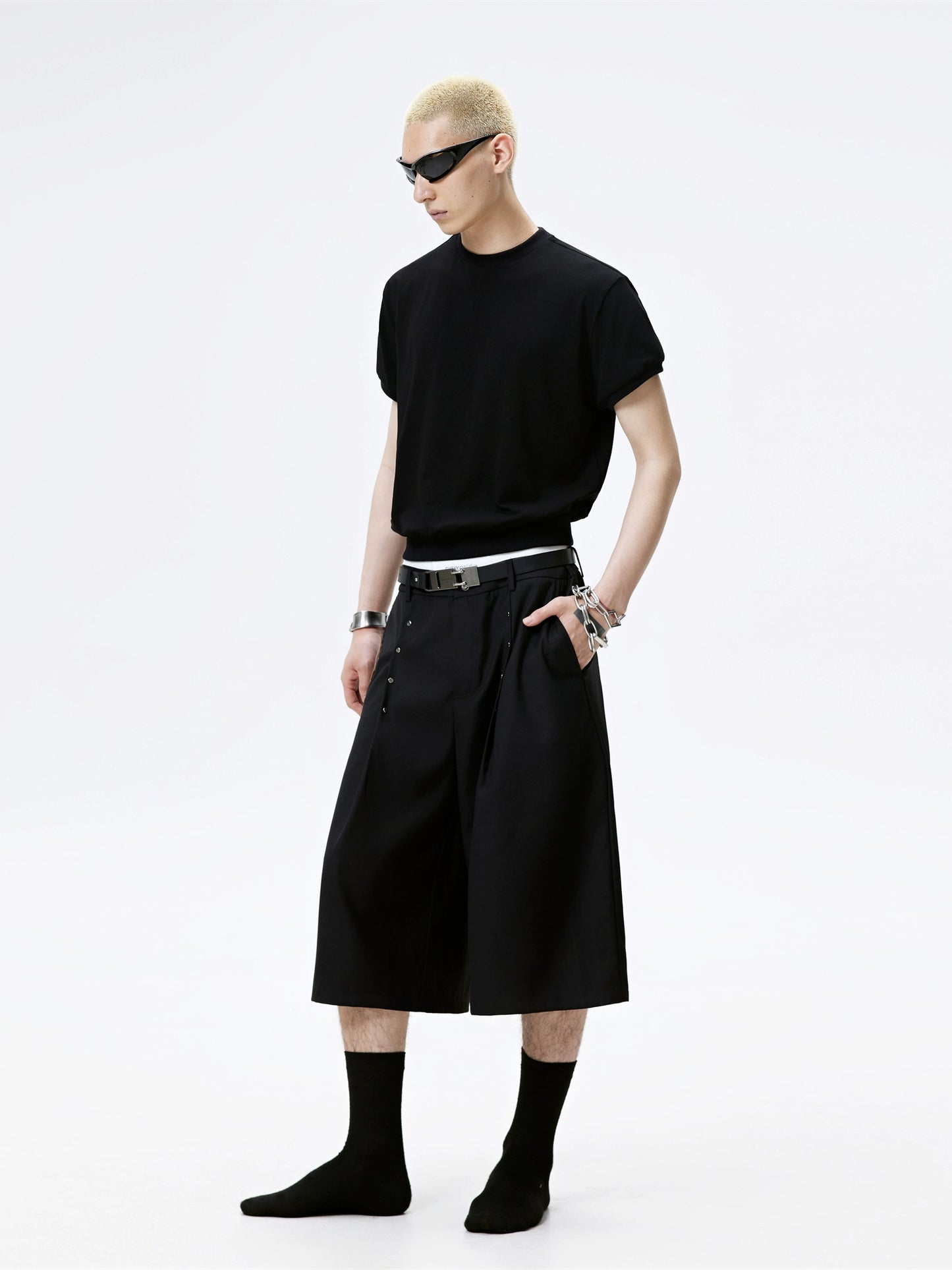 FRKM SCD Ribbed Waist Stretch Short Sleeve Versatile T-Shirt - FAST.