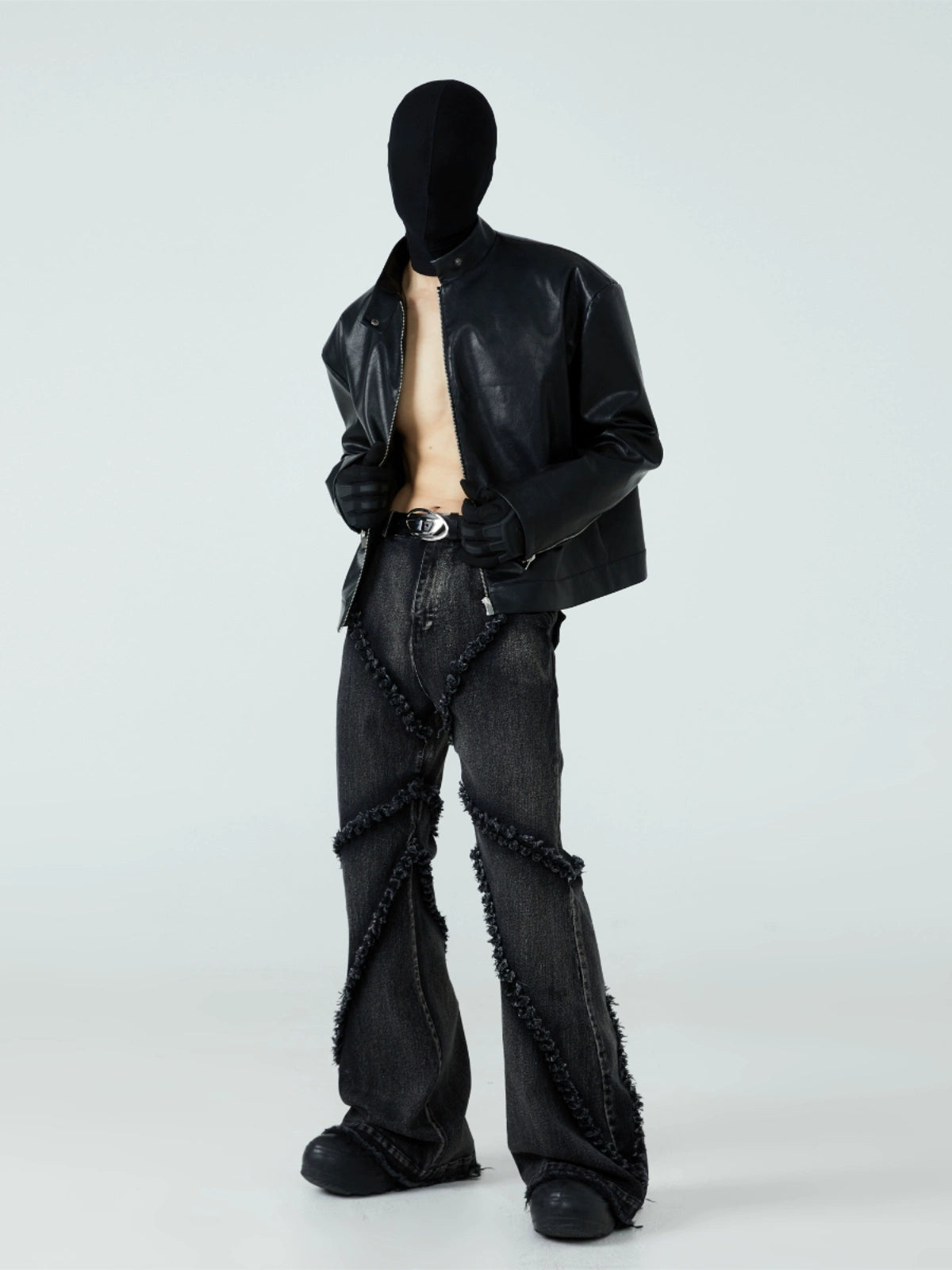 FRKM SCD 23 F W PU leather short slim stand-up collar jacket - QUITE.