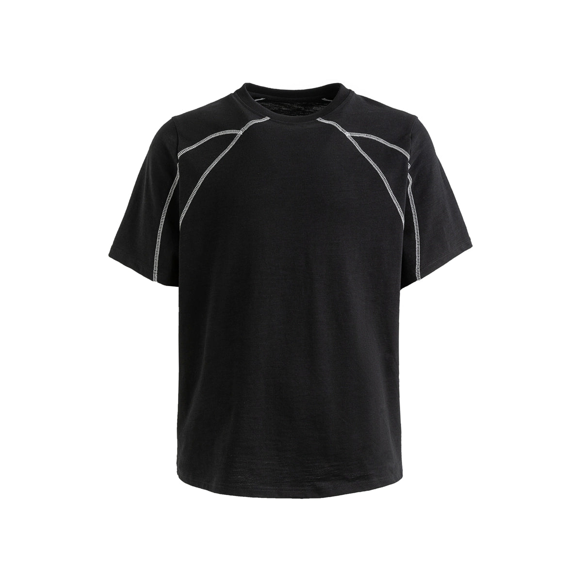 FRKM SCD Line Design/Curved Line Black Short Sleeve Unisex T-Shirt - FERB.