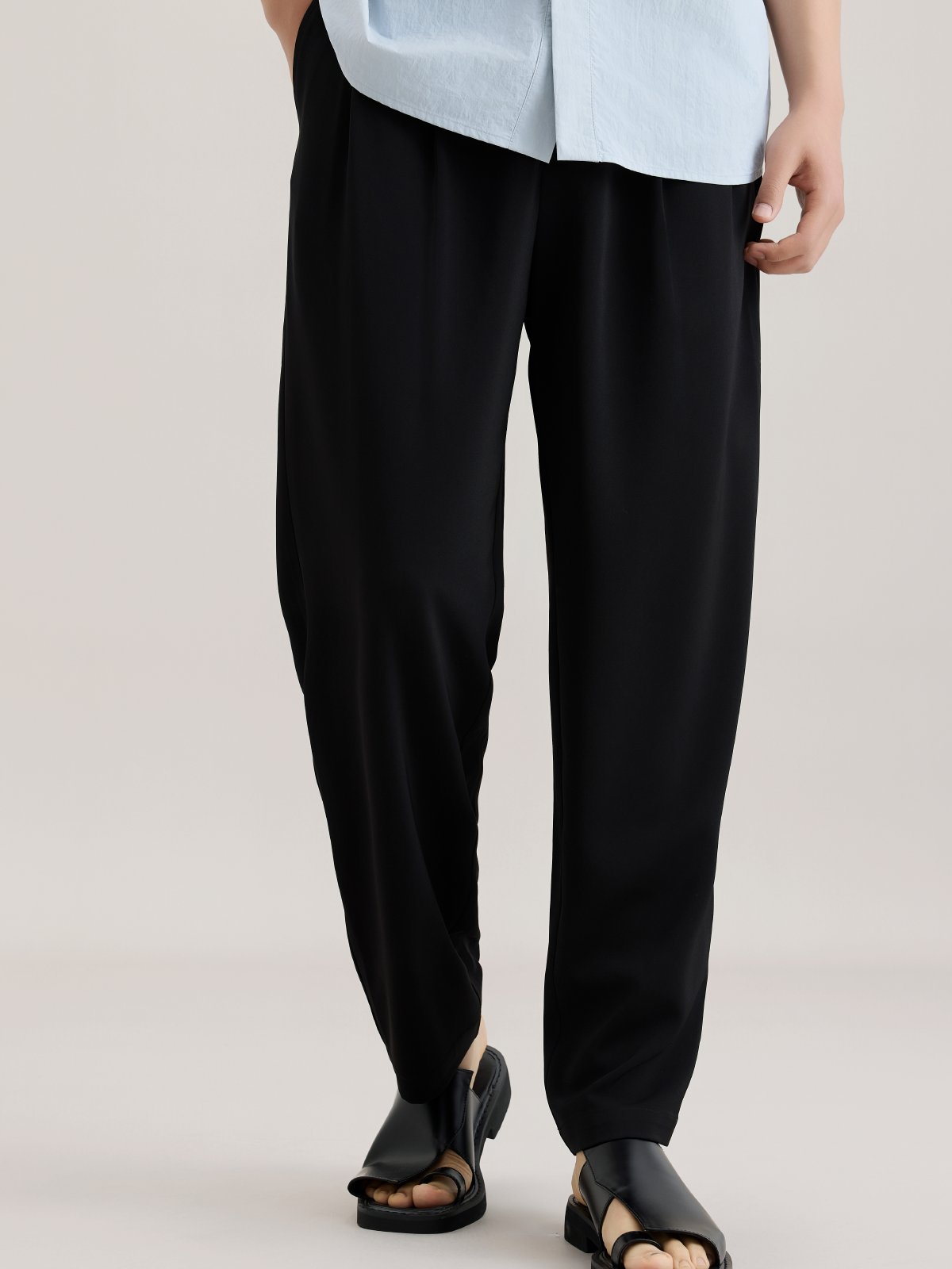 OWNLIFE slimming anti-wrinkle cool elastic waist pants - TREY.