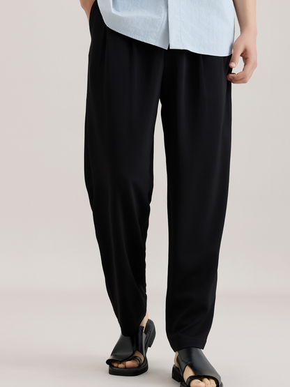 OWNLIFE slimming anti-wrinkle cool elastic waist pants - TREY.