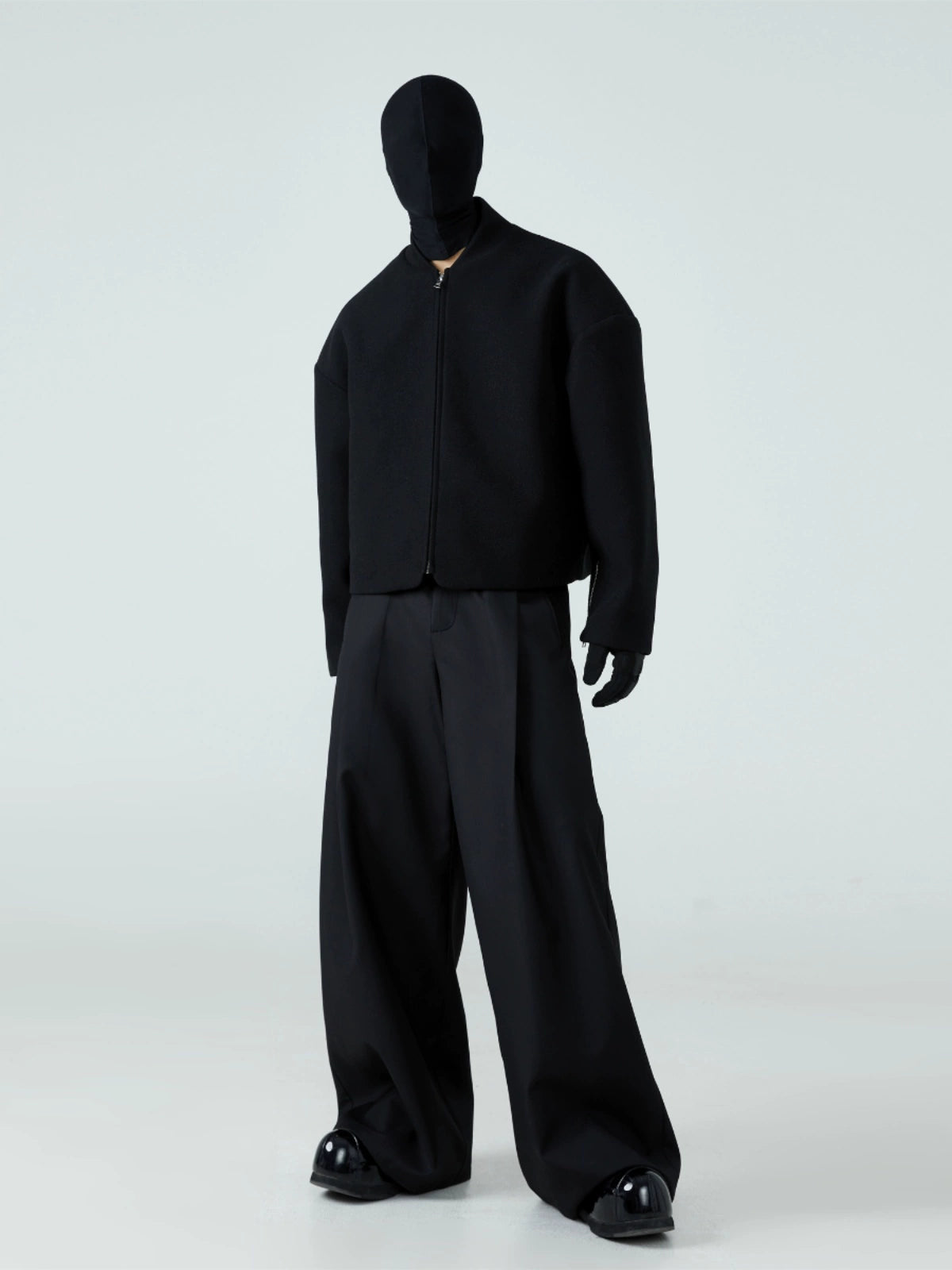 FRKM SCD 24 F/W Wide Padded Shoulder Tweed Loose Short Jacket - TURNER.