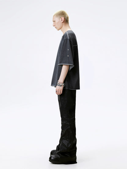 FRKM SCD Dolman Sleeve glide five-quarter Rolled edges T-Shirt - DEXTER.