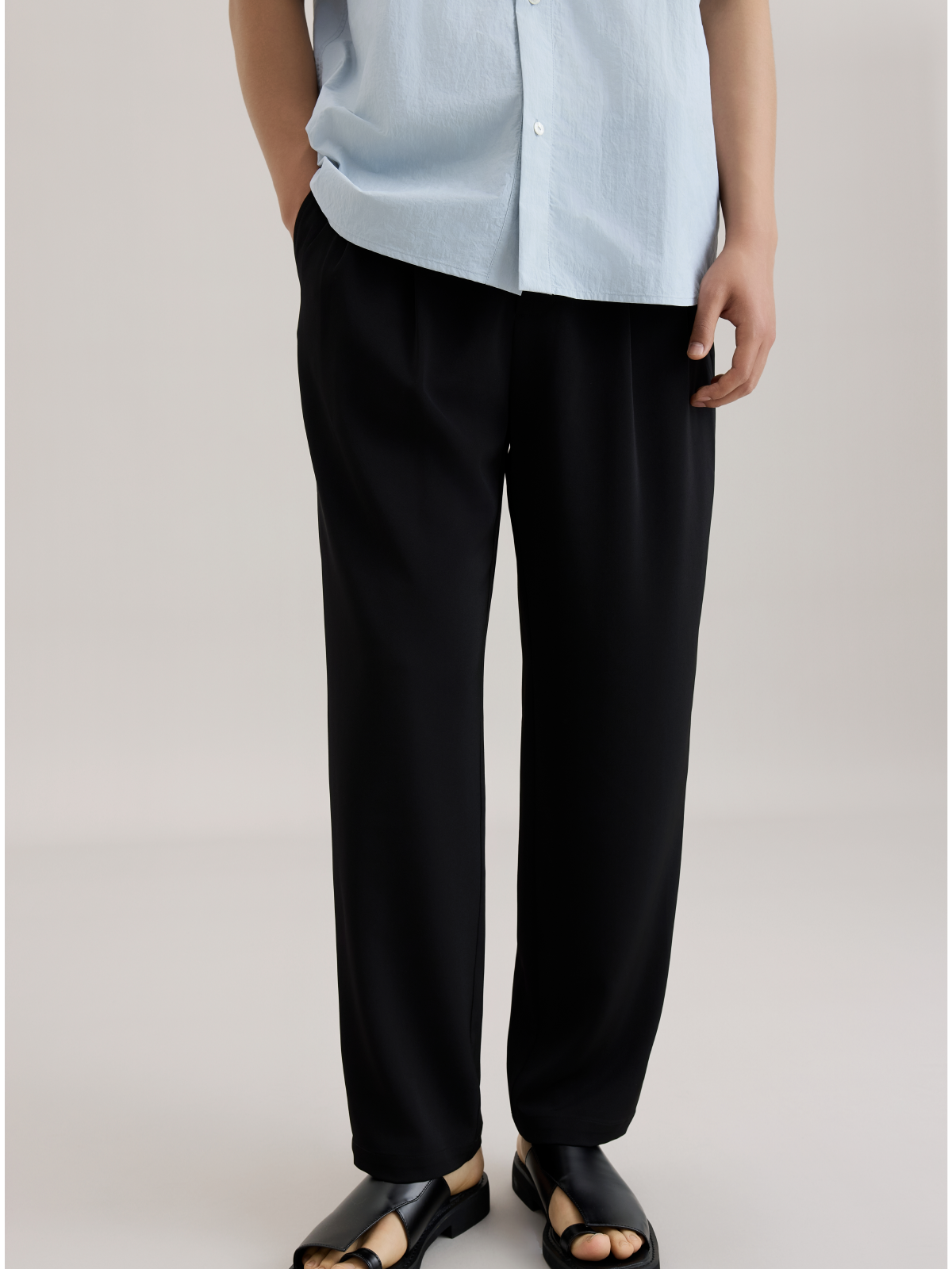 OWNLIFE slimming anti-wrinkle cool elastic waist pants - TREY.