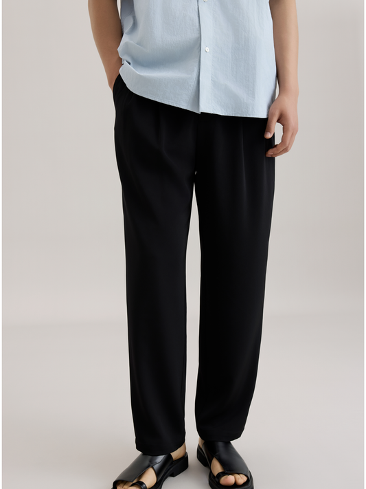 OWNLIFE slimming anti-wrinkle cool elastic waist pants - TREY.