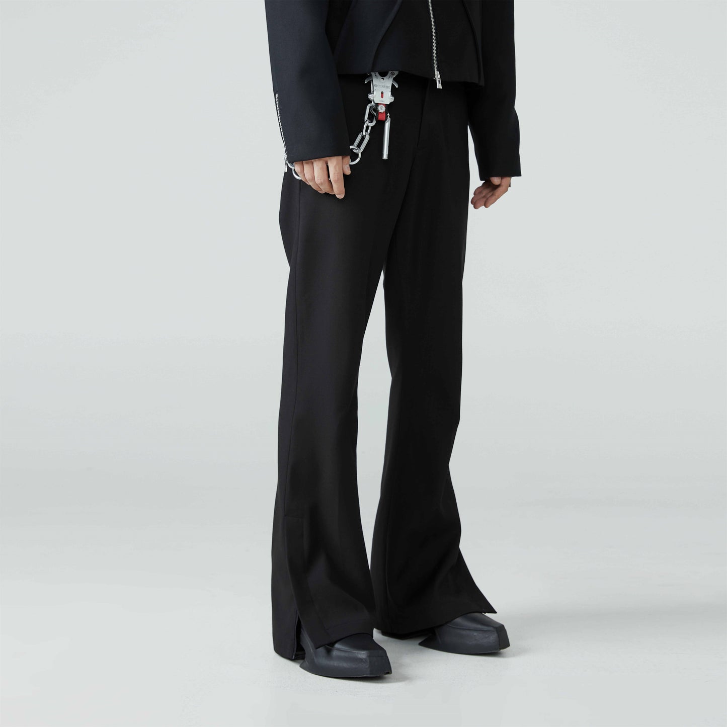 FRKM SCD AW Hem Slit Bootcut Black Slim Fit Casual Pants -  ZURICH .