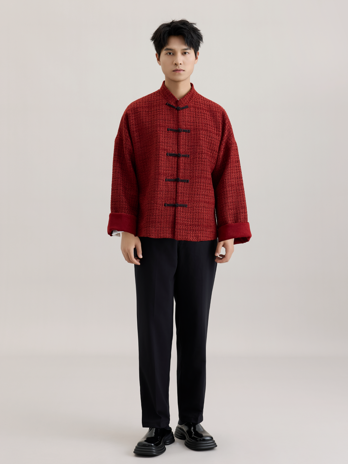 OWNLIFE Tang tweed buckle high end coat  - KENDY.