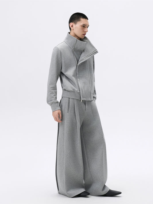 FRKM SCD Large Collar Grey Zip Sweatshirt and Pant Set - XERXES.