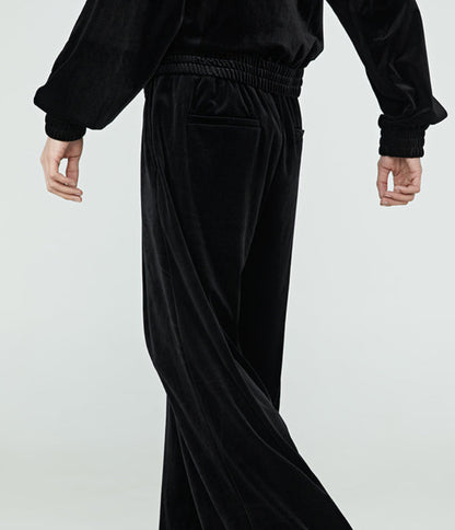 FRKM SCD Velvet Wide-leg Floor-length Drape Loose Casual Pants - HASH.