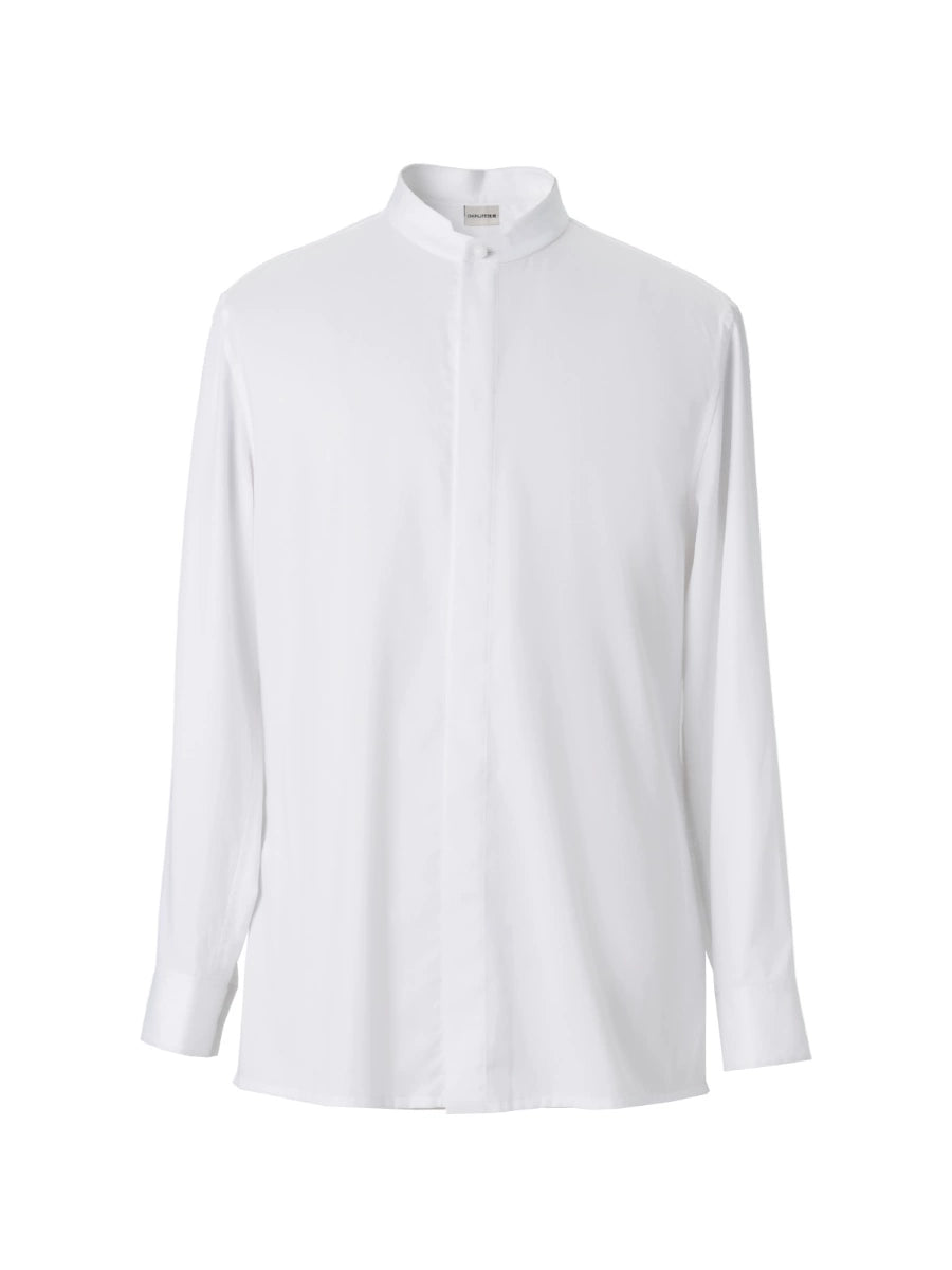 OWNLIFE Ruyi collar white jade natural bamboo fiber shirt -MACK.