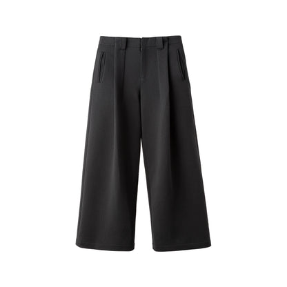 FRKM SCD 25 AW Black Loose Pleated Casual Pants And Top Set - VOLT.