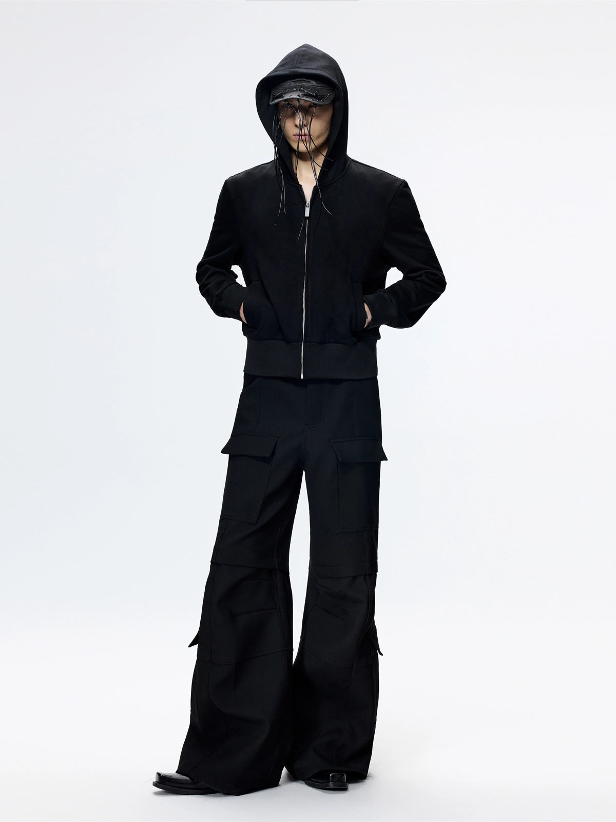 FRKM SCD Slim Hooded Unisex Black Simple Versatile Jacket - CASSIDY.
