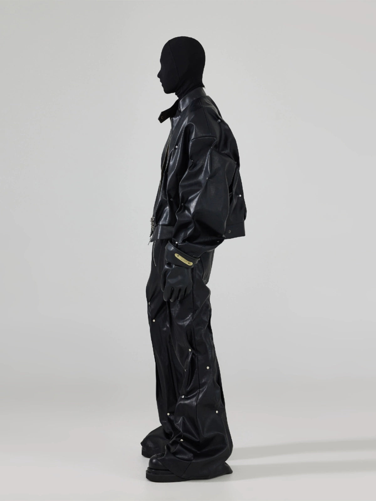 FRKM SCD Handmade rivet inlay pinch pleats leather jacket pant - LONDON.