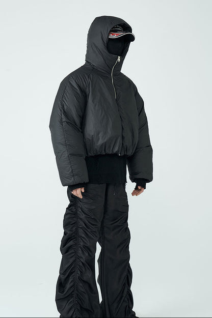 FRKM SCD FW 90 White Duck Down Thick Hooded Neutral Short Jacket - MALCOLM.