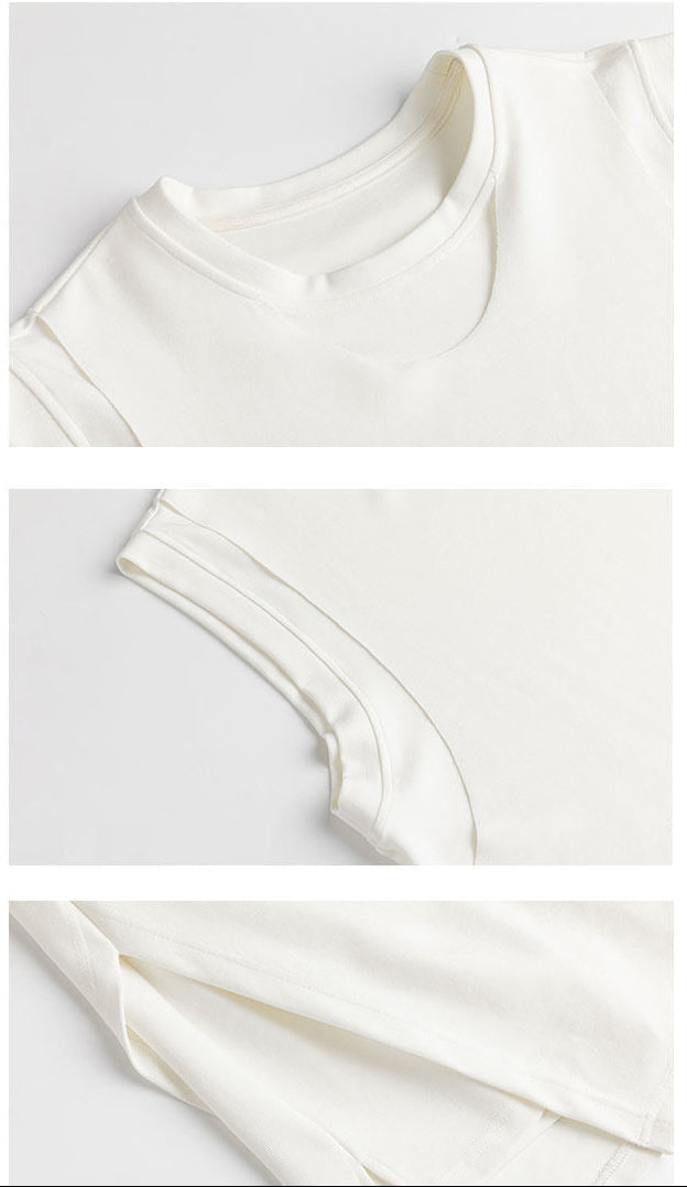 FRKM SCD deconstructed loose asymmetric sleeveless vest- CARTER.